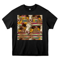 Black western hereford cattle seamless pattern Heavy Core Tee - HRA Design Shop