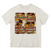 Cream western hereford cattle seamless pattern Heavy Core Tee - HRA Design Shop