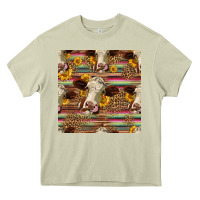 Mossy western hereford cattle seamless pattern Heavy Core Tee - HRA Design Shop