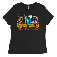 Black cma certified medical assistant Ladies Tee - FaDigitalArtStudio