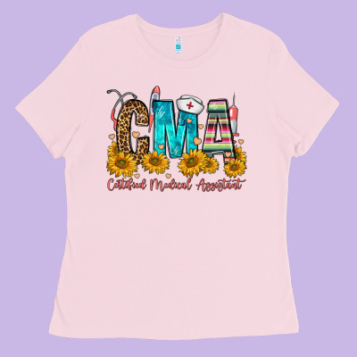 Cma Certified Medical Assistant Ladies Tee Designed By Fadigitalartstudio