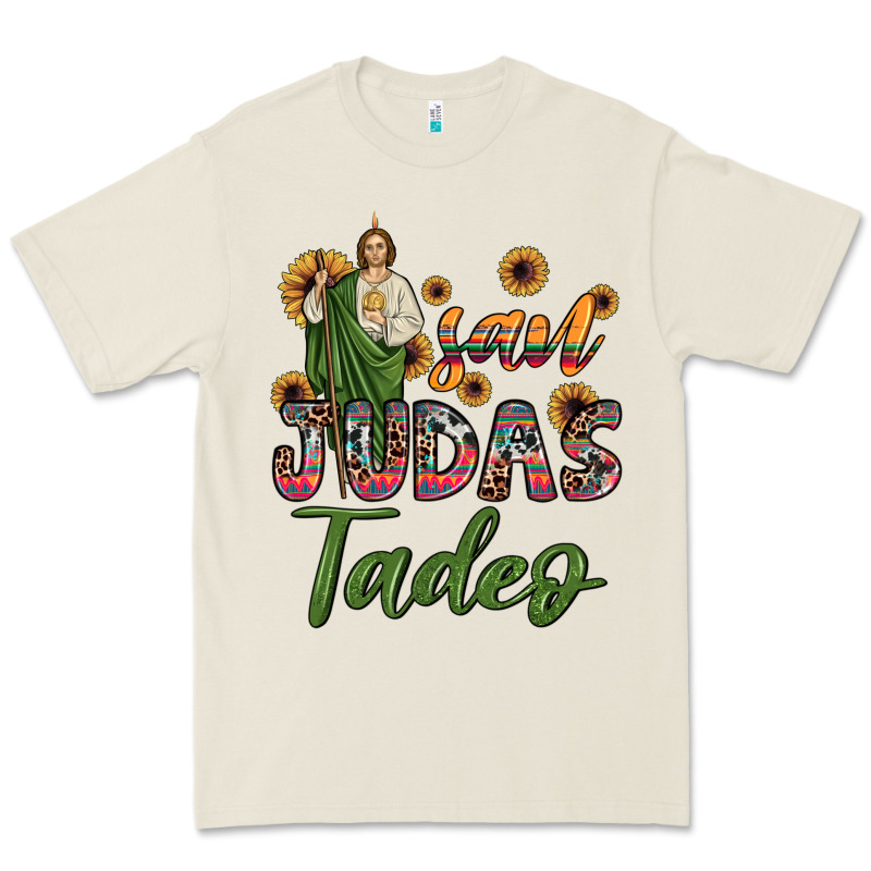San Judas Tadeo Sunflower Premium Tee by JahusDesignShop | Teevron