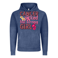 Vintage Denim cancer picked the wrong girl Vintage Hoodie - NancyCooperArtShop