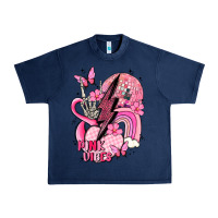 Navy pink vibes Urban Heavy Tee - MaliasSmallBusiness