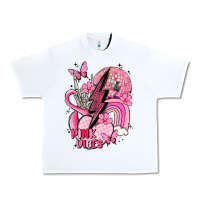 White pink vibes Urban Heavy Tee - MaliasSmallBusiness