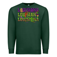 Sports Green Louisiana Louisiana Louisiana Premium Sweatshirt - HowdyJamesFarm