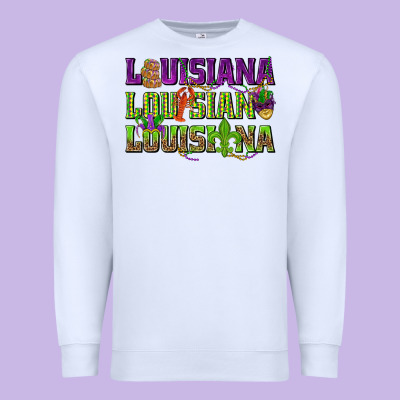 Louisiana Louisiana Louisiana Premium Sweatshirt Designed By Howdyjamesfarm