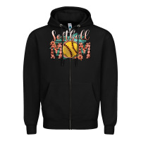 Black Softball Mom Zipper Hoodie - Bettercallsaul