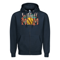 Navy Softball Mom Zipper Hoodie - Bettercallsaul