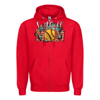 Red Softball Mom Zipper Hoodie - Bettercallsaul