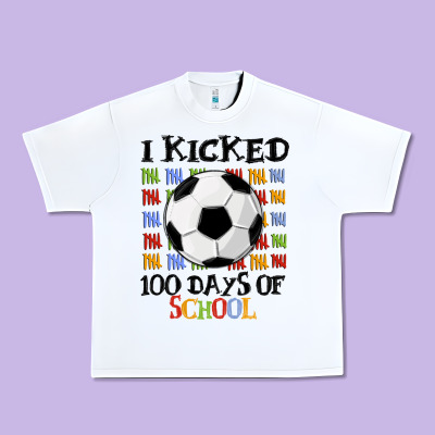 I Kicked 100 Days Of School Urban Heavy Tee Designed By Maliassmallbusiness