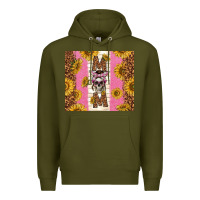 Army Green skull mom sunflowers Premium Hoodie - TumblerDesignByShophia