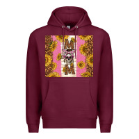 Burgundy skull mom sunflowers Premium Hoodie - TumblerDesignByShophia