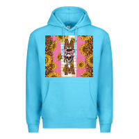 Ocean Blue skull mom sunflowers Premium Hoodie - TumblerDesignByShophia