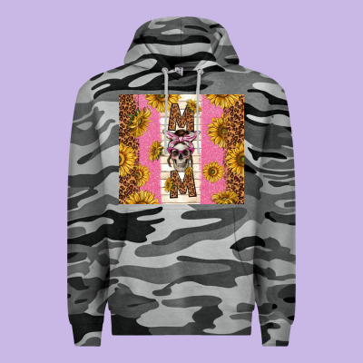 Skull Mom Sunflowers Premium Hoodie Designed By Tumblerdesignbyshophia