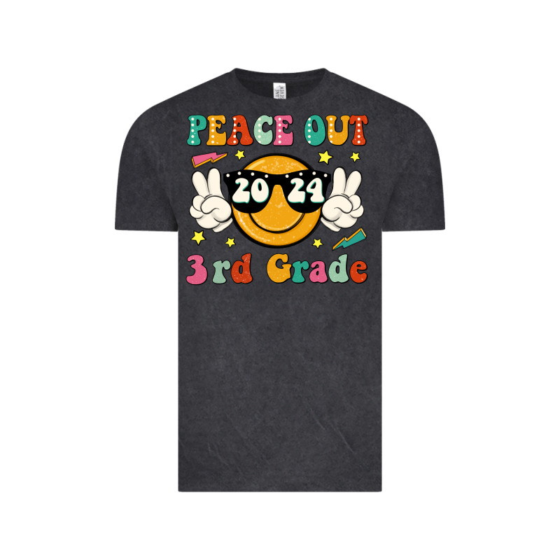 Peace Out 2024 3rd Grade Vintage Tee by JahusDesignShop | Teevron