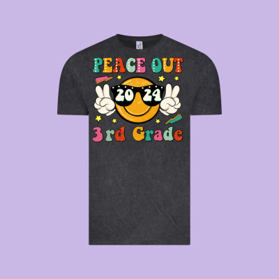 Peace Out 2024 3rd Grade Vintage Tee Designed By Jahusdesignshop
