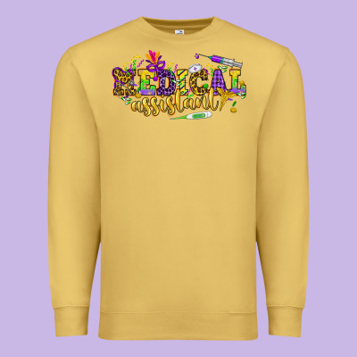 Ma Medical Assistant Mardi Gras Premium Sweatshirt Designed By Howdyjamesfarm