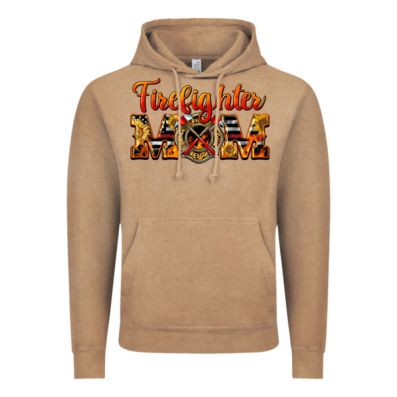 American Firefighter Mom Vintage Hoodie by LillyAllenDesigns | Teevron