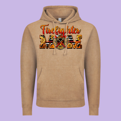 American Firefighter Mom Vintage Hoodie Designed By Lillyallendesigns