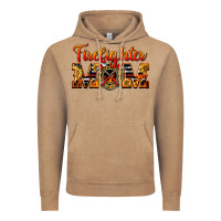Vintage Coffee American Firefighter Mom Vintage Hoodie - LillyAllenDesigns