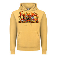 Vintage Mustard American Firefighter Mom Vintage Hoodie - LillyAllenDesigns