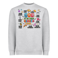 Heather Grey god is so much bigger than... Heavyweight Sweatshirt - MaliasSmallBusiness