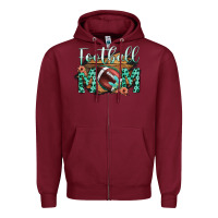 Burgundy Football Mom Zipper Hoodie - Bettercallsaul