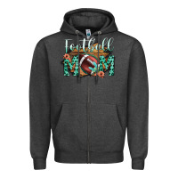 Charcoal Heather Football Mom Zipper Hoodie - Bettercallsaul