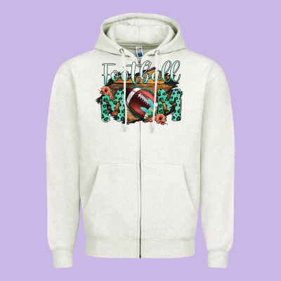 Football Mom Zipper Hoodie Designed By Bettercallsaul