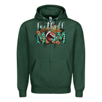 Sports Green Football Mom Zipper Hoodie - Bettercallsaul