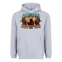 Heather Grey Cowboys never die Heavyweight Hoodie - HowdyJamesFarm