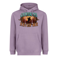 Lavender Cowboys never die Heavyweight Hoodie - HowdyJamesFarm
