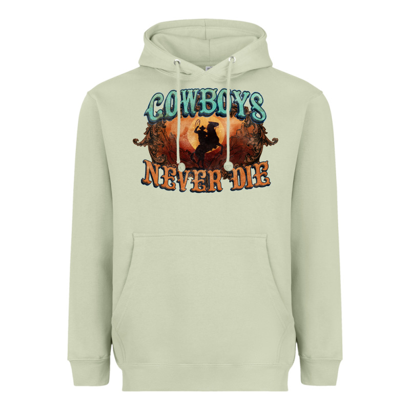Cowboys Never Die Heavyweight Hoodie by HowdyJamesFarm | Teevron