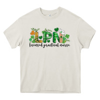 Cream st. patricks day registered nurse lpn heart Heavy Core Tee - BarkalooDesign