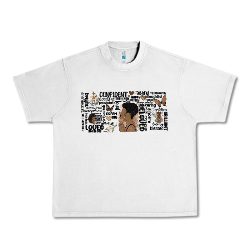 Black Woman Confident Urban Heavy Tee by MaliasSmallBusiness | Teevron