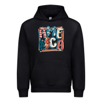 Black America with lightning bolt 4th of july Urban Hoodie - FaDigitalArtStudio