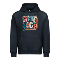 Navy America with lightning bolt 4th of july Urban Hoodie - FaDigitalArtStudio
