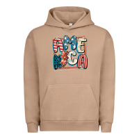 Pigment Burro America with lightning bolt 4th of july Urban Hoodie - FaDigitalArtStudio