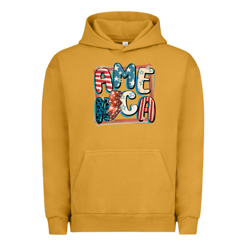 America With Lightning Bolt 4th Of July Urban Hoodie by FaDigitalArtStudio | Teevron