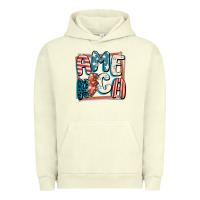 Pigment Pistachio America with lightning bolt 4th of july Urban Hoodie - FaDigitalArtStudio