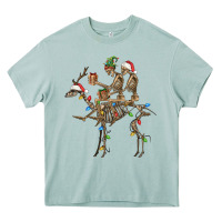 Arona Christmas deer and skeletons Heavy Core Tee - FaDigitalArtStudio