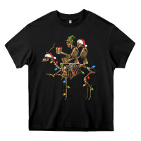 Black Christmas deer and skeletons Heavy Core Tee - FaDigitalArtStudio