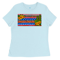 Baby Blue usa sunflower and cactus license plate Ladies Tee - HRA Design Shop