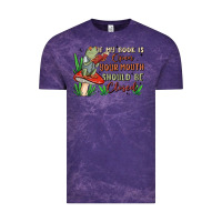 Cloud Purple if my book is open your mouth should be closed malia Vintage Tee - MaliasSmallBusiness