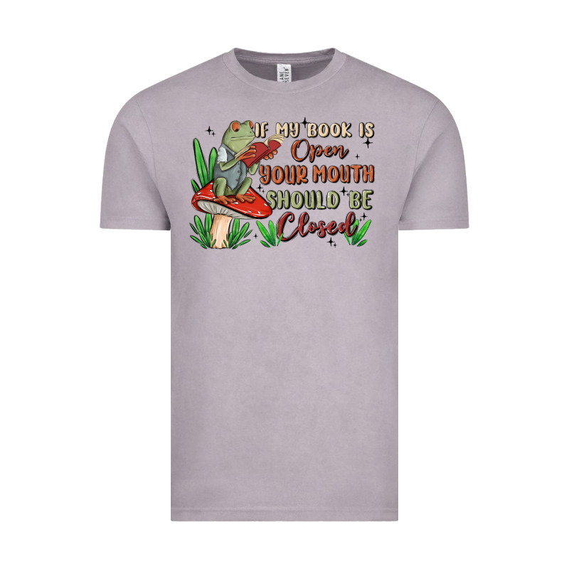 If My Book Is Open Your Mouth Should Be Closed Malia Vintage Tee by MaliasSmallBusiness | Teevron
