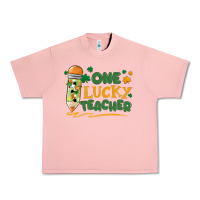 Salmon one lucky teacher Urban Heavy Tee - MaliasSmallBusiness