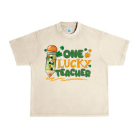 Sandshell one lucky teacher Urban Heavy Tee - MaliasSmallBusiness
