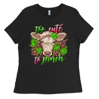 Black too cute to pinch charolais calf Ladies Tee - RanaPortraitStore
