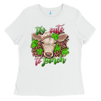 White too cute to pinch charolais calf Ladies Tee - RanaPortraitStore